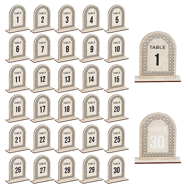 PandaHall OLYCRAFT 30 Sets Wooden Table Number Signs 3.1x4.3 Inch Numbers 1~30 Rattan Openwork Wooden Sign Wedding Table Numbers Stands with...
PandaHall OLYCRAFT 30 Sets Wooden Table Number Signs 3.1x4.3 Inch Numbers 1~30 Rattan Openwork Wooden Sign Wedding Table Numbers Stands with...
