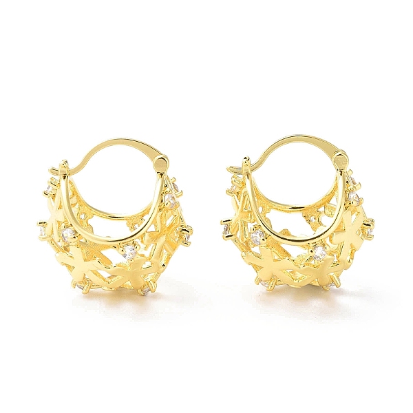 PandaHall Clear Cubic Zirconia Flower Hollow Thick Hoop Earrings, Brass Jewelry for Women, Real 18K Gold Plated, 21x20.5x20.5mm, Pin: 1.2mm...
PandaHall Clear Cubic Zirconia Flower Hollow Thick Hoop Earrings, Brass Jewelry for Women, Real 18K Gold Plated, 21x20.5x20.5mm, Pin: 1.2mm...