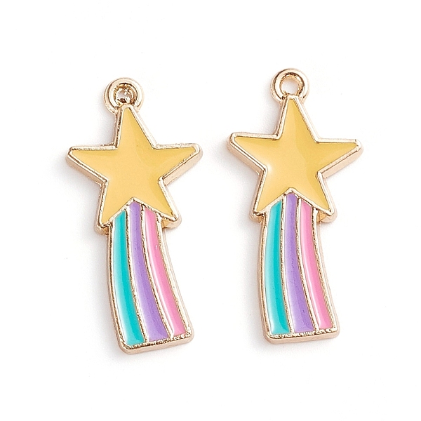 PandaHall Alloy Enamel Comet Star Pendants, Shooting Star & Rainbow, Light Gold, Pink, 26.8x13x1.5mm, Hole: 1.4mm Alloy+Enamel Star Pink
PandaHall Alloy Enamel Comet Star Pendants, Shooting Star & Rainbow, Light Gold, Pink, 26.8x13x1.5mm, Hole: 1.4mm Alloy+Enamel Star Pink
