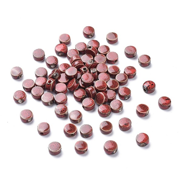 PandaHall Handmade Porcelain Beads, Fancy Antique Glazed Porcelain, Flat Round, Dark Red, 16x10mm, Hole: 3mm Porcelain Flat Round Red
PandaHall Handmade Porcelain Beads, Fancy Antique Glazed Porcelain, Flat Round, Dark Red, 16x10mm, Hole: 3mm Porcelain Flat Round Red