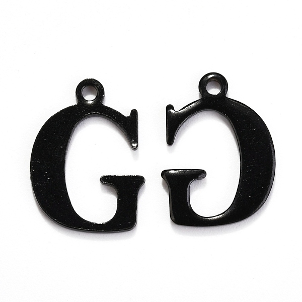 PandaHall 304 Stainless Steel Alphabet Charms, Electrophoresis Black, Letter.G, 12x8.5x1mm, Hole: 1mm 304 Stainless Steel Letter G
PandaHall 304 Stainless Steel Alphabet Charms, Electrophoresis Black, Letter.G, 12x8.5x1mm, Hole: 1mm 304 Stainless Steel Letter G