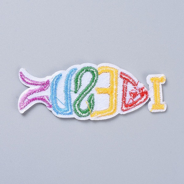 PandaHall Computerized Embroidery Cloth Iron On/Sew On Patches, Costume Accessories, Appliques, for Easter, Jesu Fish, Colorful, 26.5x79x1mm...
PandaHall Computerized Embroidery Cloth Iron On/Sew On Patches, Costume Accessories, Appliques, for Easter, Jesu Fish, Colorful, 26.5x79x1mm...