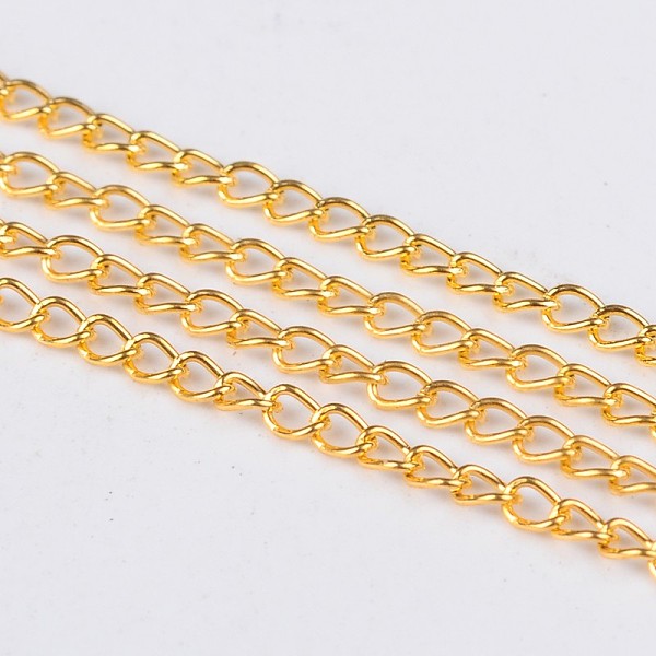 PandaHall Iron Twisted Chains, Unwelded, with Spool, Lead Free & Nickel Free, Golden, 5x3x0.8mm, about 328.08 Feet(100m)/roll Iron
PandaHall Iron Twisted Chains, Unwelded, with Spool, Lead Free & Nickel Free, Golden, 5x3x0.8mm, about 328.08 Feet(100m)/roll Iron