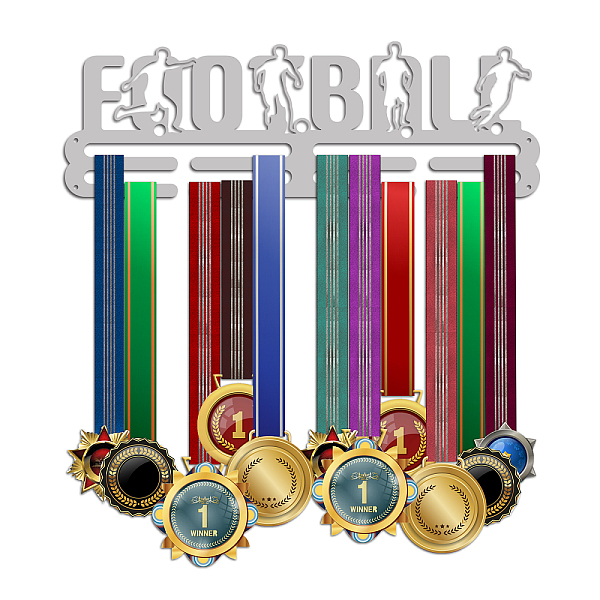 PandaHall Sports Theme Iron Medal Hanger Holder Display Wall Rack, with Screws, Football Pattern, 150x400mm Iron Football
PandaHall Sports Theme Iron Medal Hanger Holder Display Wall Rack, with Screws, Football Pattern, 150x400mm Iron Football