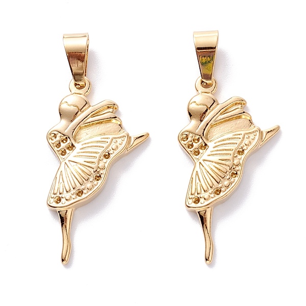 PandaHall 304 Stainless Steel Pendant Rhinestone Settings, Fairy, Golden, 38x20x4mm, Hole: 5x8mm 304 Stainless Steel Angel & Fairy
PandaHall 304 Stainless Steel Pendant Rhinestone Settings, Fairy, Golden, 38x20x4mm, Hole: 5x8mm 304 Stainless Steel Angel & Fairy
