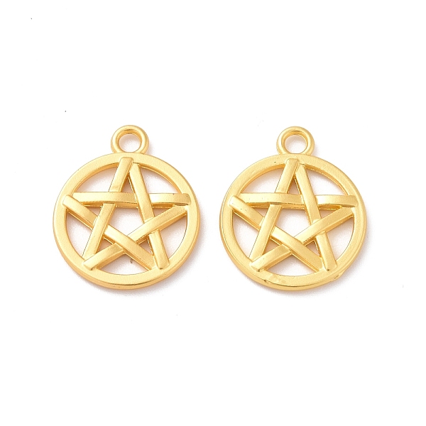 PandaHall Rack Plating Alloy Pendants, Cadmium Free & Lead Free & Nickle Free, Round Ring with Star Charm, Matte Gold Color, 20x16x2mm, Hole...
PandaHall Rack Plating Alloy Pendants, Cadmium Free & Lead Free & Nickle Free, Round Ring with Star Charm, Matte Gold Color, 20x16x2mm, Hole...