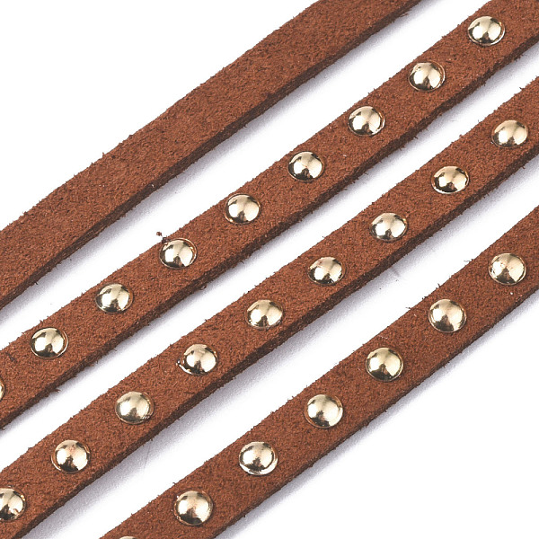 PandaHall Faux Suede Cord, with Golden Tone Alloy Rivet, For Punk Rock Jewelry Making, Sienna, 5x2.5mm, about 5.46 yards(5m)/roll Faux..., Brown
PandaHall Faux Suede Cord, with Golden Tone Alloy Rivet, For Punk Rock Jewelry Making, Sienna, 5x2.5mm, about 5.46 yards(5m)/roll Faux..., Brown