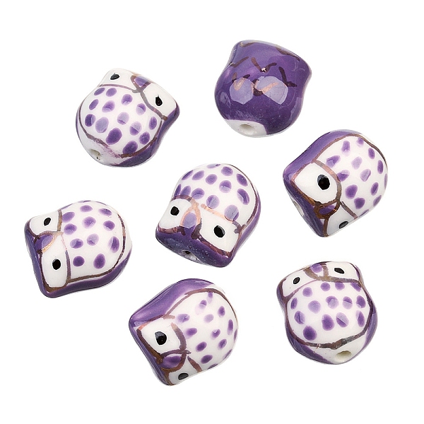 PandaHall Pearlized Handmade Porcelain Beads, Owl, Blue Violet, 15x16mm, about 10pcs/bag Porcelain Owl
PandaHall Pearlized Handmade Porcelain Beads, Owl, Blue Violet, 15x16mm, about 10pcs/bag Porcelain Owl