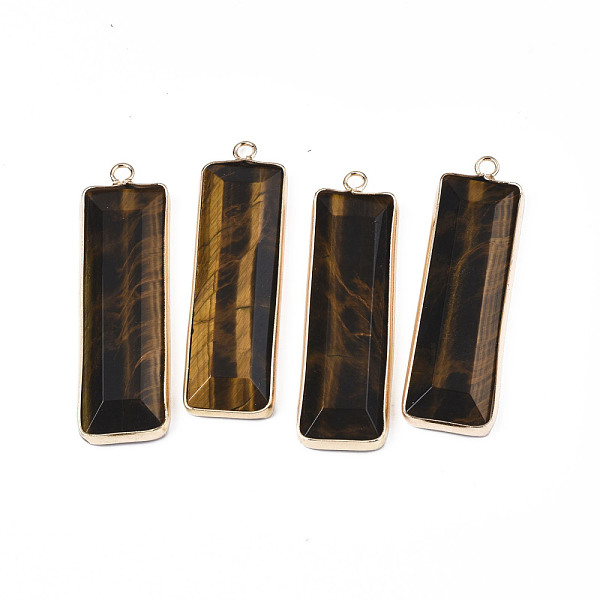 PandaHall Natural Tiger Eye Pendants, with Golden Tone Brass Findings, Rectangle, 48~49x13x4~5mm, Hole: 2.5mm Tiger Eye Rectangle
PandaHall Natural Tiger Eye Pendants, with Golden Tone Brass Findings, Rectangle, 48~49x13x4~5mm, Hole: 2.5mm Tiger Eye Rectangle
