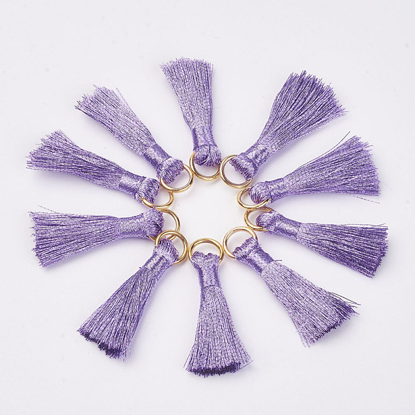 PandaHall Cannetille Nylon Tassel Pendant Decorations, with Iron Findings, Golden, Purple, 30~32x7x4mm, Hole: 4x5mm Nylon Purple
PandaHall Cannetille Nylon Tassel Pendant Decorations, with Iron Findings, Golden, Purple, 30~32x7x4mm, Hole: 4x5mm Nylon Purple