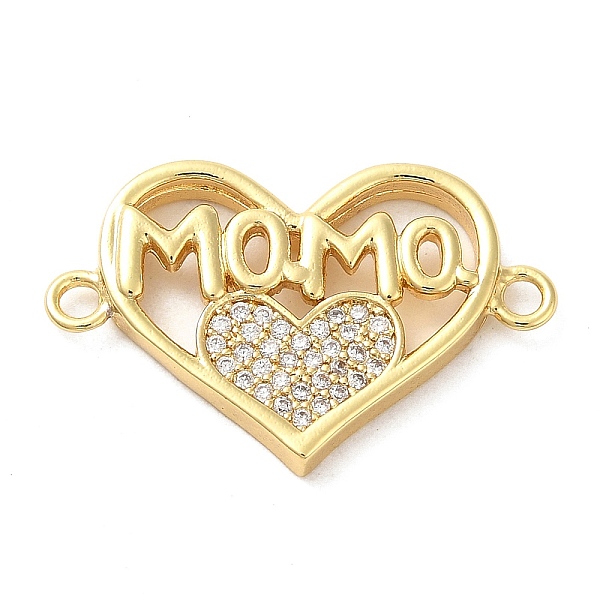 PandaHall Brass Micro Pave Clear Cubic Zirconia Mama Connector Charms, Mother's Day Word Links, Real 16K Gold Plated, Heart, 16x25x3mm, Hole...
PandaHall Brass Micro Pave Clear Cubic Zirconia Mama Connector Charms, Mother's Day Word Links, Real 16K Gold Plated, Heart, 16x25x3mm, Hole...