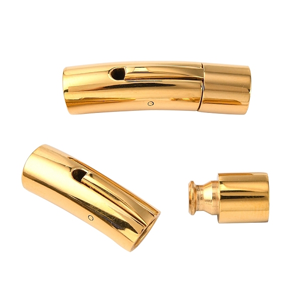 PandaHall 304 Stainless Steel Bayonet Clasps, Ion Plating (IP), Column, Golden, 30x9x8mm, Hole: 6mm 304 Stainless Steel
PandaHall 304 Stainless Steel Bayonet Clasps, Ion Plating (IP), Column, Golden, 30x9x8mm, Hole: 6mm 304 Stainless Steel