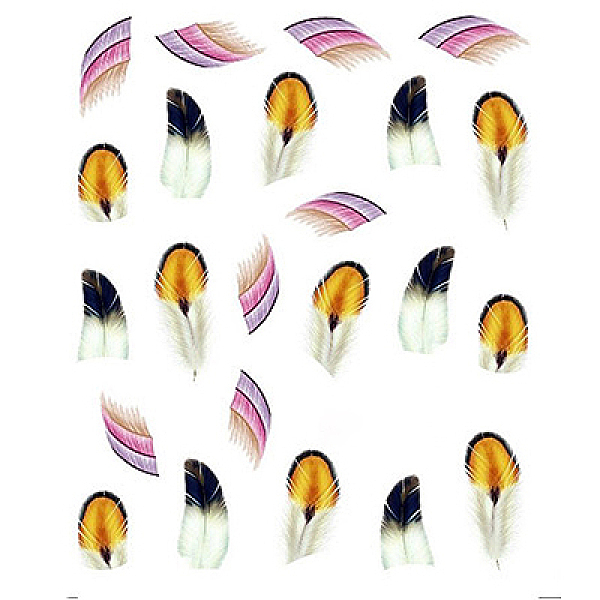 PandaHall Nail Art Water Transfer Stickers Decals, Feather Pattern, Goldenrod, 6.2x5.2cm, Package Size: 9.8x6.2cm Paper Feather Gold
PandaHall Nail Art Water Transfer Stickers Decals, Feather Pattern, Goldenrod, 6.2x5.2cm, Package Size: 9.8x6.2cm Paper Feather Gold