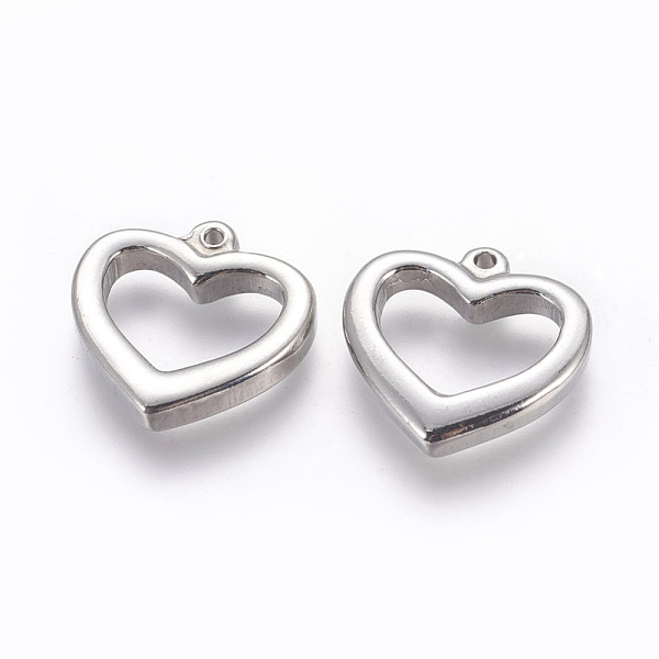 PandaHall 201 Stainless Steel Open Heart Pendants, Hollow, Stainless Steel Color, 21x21.5x4mm, Hole: 1.6mm 201 Stainless Steel Heart
PandaHall 201 Stainless Steel Open Heart Pendants, Hollow, Stainless Steel Color, 21x21.5x4mm, Hole: 1.6mm 201 Stainless Steel Heart