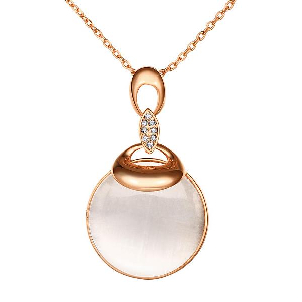 PandaHall Real Rose Gold Plated Tin Alloy Cat Eye Flat Round Pendant Necklaces, 18 inch Cat Eye
PandaHall Real Rose Gold Plated Tin Alloy Cat Eye Flat Round Pendant Necklaces, 18 inch Cat Eye