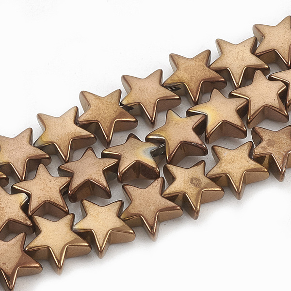 PandaHall Electroplate Non-magnetic Synthetic Hematite Beads Strands, Star, Copper Plated, 7~8x7~8x3~3.5mm, Hole: 1mm, about 65pcs/strand...
PandaHall Electroplate Non-magnetic Synthetic Hematite Beads Strands, Star, Copper Plated, 7~8x7~8x3~3.5mm, Hole: 1mm, about 65pcs/strand...