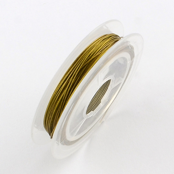 PandaHall Tiger Tail Wire, Nylon-coated Stainless Steel, Dark Goldenrod, 0.45mm, about 32.8 Feet(10m)/roll Stainless Steel Round Gold
PandaHall Tiger Tail Wire, Nylon-coated Stainless Steel, Dark Goldenrod, 0.45mm, about 32.8 Feet(10m)/roll Stainless Steel Round Gold