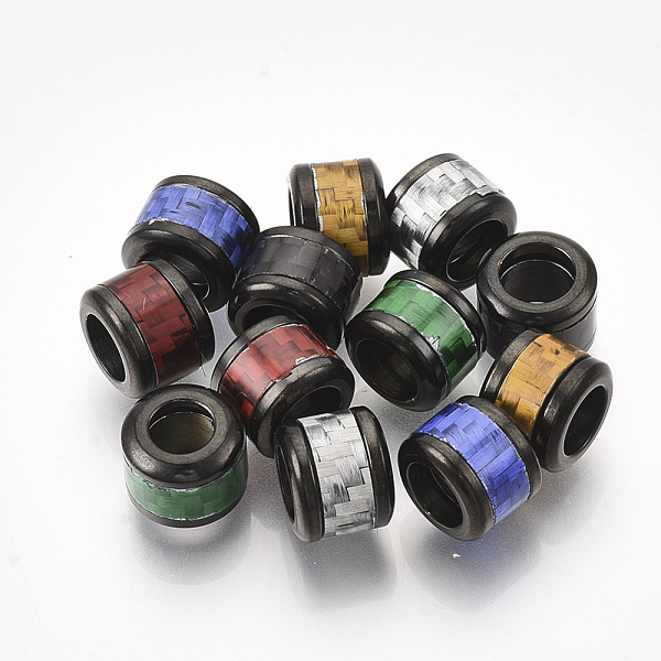 PandaHall 304 Stainless Steel Beads, with Fiber, Large Hole Beads, Column with Basket Weave Pattern, Stainless Steel Color, Mixed Color..., Multicolor
PandaHall 304 Stainless Steel Beads, with Fiber, Large Hole Beads, Column with Basket Weave Pattern, Stainless Steel Color, Mixed Color..., Multicolor