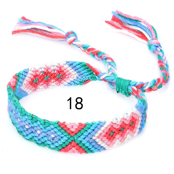 PandaHall Cotton Braided Rhombus Pattern Cord Bracelet, Ethnic Tribal Adjustable Brazilian Bracelet for Women, Pale Turquoise, 5-7/8~14-1/8...
PandaHall Cotton Braided Rhombus Pattern Cord Bracelet, Ethnic Tribal Adjustable Brazilian Bracelet for Women, Pale Turquoise, 5-7/8~14-1/8...