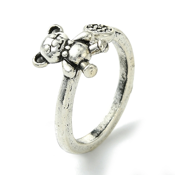 PandaHall Bear Alloy Open Cuff Rings, Lead Free & Cadmium Free, Antique Silver, 11mm, Inner Diameter: 17mm Alloy Bear
PandaHall Bear Alloy Open Cuff Rings, Lead Free & Cadmium Free, Antique Silver, 11mm, Inner Diameter: 17mm Alloy Bear