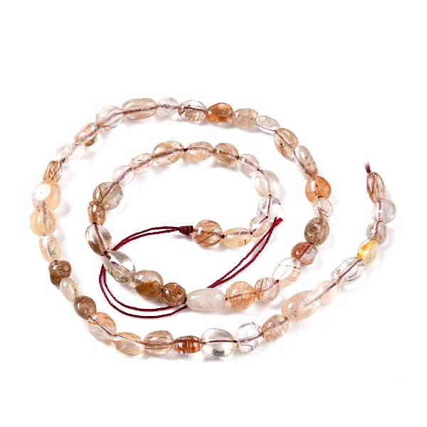 PandaHall Natural Rutilated Quartz Beads Strands, Nuggets, Tumbled Stone, 5~8.5x5.5~7x3.5~4mm, Hole: 0.7mm, about 64pcs/strand, 16.34 inch...
PandaHall Natural Rutilated Quartz Beads Strands, Nuggets, Tumbled Stone, 5~8.5x5.5~7x3.5~4mm, Hole: 0.7mm, about 64pcs/strand, 16.34 inch...