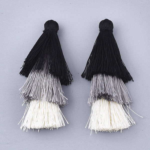 PandaHall Polyester Tassel Big Pendant Decorations, Colorful, 65~72x25~28mm Polyester Black
PandaHall Polyester Tassel Big Pendant Decorations, Colorful, 65~72x25~28mm Polyester Black