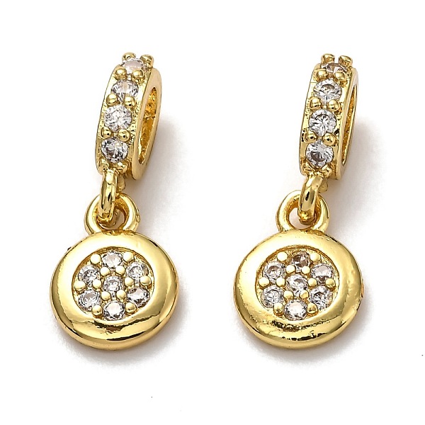 PandaHall Brass Micro Pave Clear Cubic Zirconia European Dangle Charms, Large Hole Pendants, Long-Lasting Plated, Flat Round, Real 18K Gold...
PandaHall Brass Micro Pave Clear Cubic Zirconia European Dangle Charms, Large Hole Pendants, Long-Lasting Plated, Flat Round, Real 18K Gold...