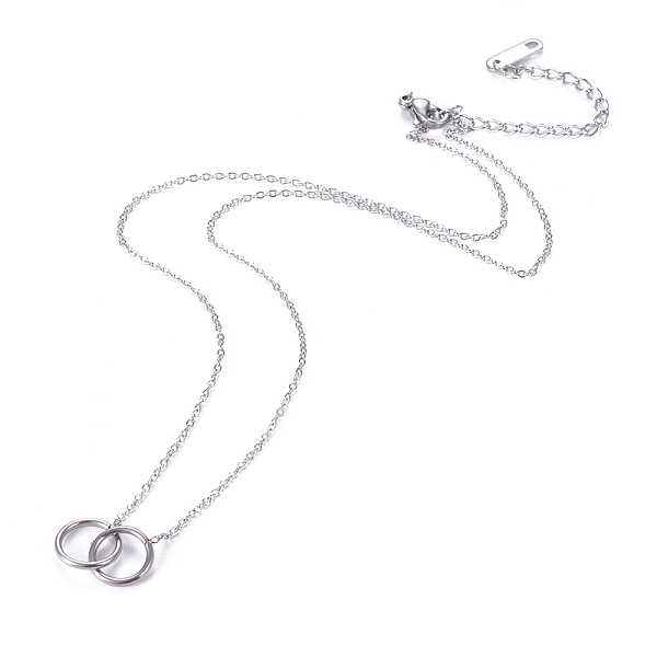PandaHall 304 Stainless Steel Pendant Necklaces, with Cable Chains, Ring, Stainless Steel Color, 15.6 inch(39.7cm) 304 Stainless Steel
PandaHall 304 Stainless Steel Pendant Necklaces, with Cable Chains, Ring, Stainless Steel Color, 15.6 inch(39.7cm) 304 Stainless Steel