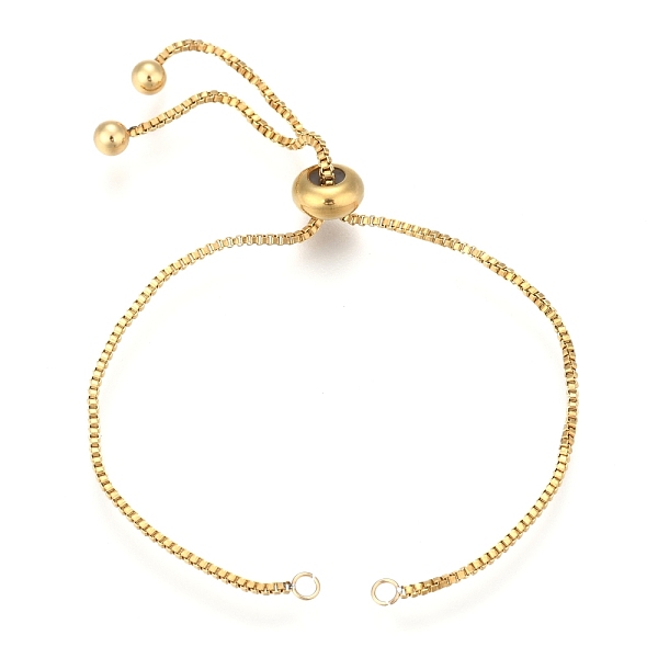 PandaHall 304 Stainless steel Chain Bracelet Making, Slider Bracelets Making, Golden, 8-5/8 inch(22cm), 1.2mm, Hole: 2mm Stainless Steel
PandaHall 304 Stainless steel Chain Bracelet Making, Slider Bracelets Making, Golden, 8-5/8 inch(22cm), 1.2mm, Hole: 2mm Stainless Steel