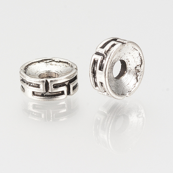 PandaHall Tibetan Style Spacer Beads, Flat Round, Cadmium Free & Nickel Free & Lead Free, Antique Silver, 7.5x3mm, Hole: 2mm Alloy Flat...
PandaHall Tibetan Style Spacer Beads, Flat Round, Cadmium Free & Nickel Free & Lead Free, Antique Silver, 7.5x3mm, Hole: 2mm Alloy Flat...
