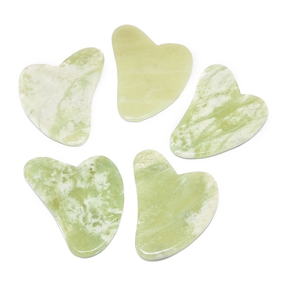 PandaHall Natural New Jade Gua Sha Boards, Scraping Massage Tools, Gua Sha Facial Tools, Heart, 80~82.5x59~62.5x4~6mm New Jade Heart
PandaHall Natural New Jade Gua Sha Boards, Scraping Massage Tools, Gua Sha Facial Tools, Heart, 80~82.5x59~62.5x4~6mm New Jade Heart
