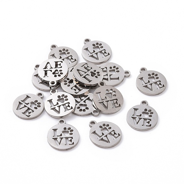PandaHall 201 Stainless Steel Charms, Flat Round with Word Love, Stainless Steel Color, 14x12x1mm, Hole: 1.5mm 201 Stainless Steel Flat...
PandaHall 201 Stainless Steel Charms, Flat Round with Word Love, Stainless Steel Color, 14x12x1mm, Hole: 1.5mm 201 Stainless Steel Flat...