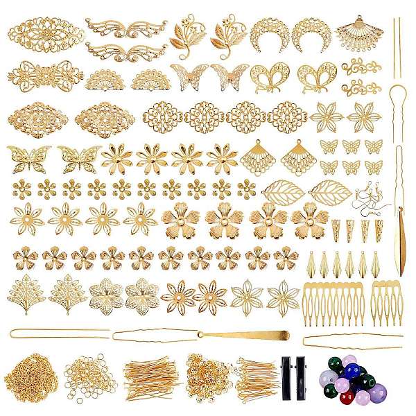 PandaHall DIY Retro Iron Hair Accessories Making Kits, includ Alligator Hair Clip Findings, Copper Wire, Hair Combs Findings & Hair Forks...
PandaHall DIY Retro Iron Hair Accessories Making Kits, includ Alligator Hair Clip Findings, Copper Wire, Hair Combs Findings & Hair Forks...