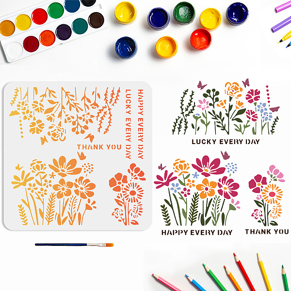 PandaHall MAYJOYDIY US 1Pc PET Hollow Out Drawing Painting Stencils, for DIY Scrapbook, Photo Album, with 1Pc Art Paint Brushes, Flower...
PandaHall MAYJOYDIY US 1Pc PET Hollow Out Drawing Painting Stencils, for DIY Scrapbook, Photo Album, with 1Pc Art Paint Brushes, Flower...