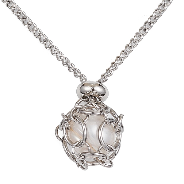 PandaHall 304 Stainless Steel Macrame Pouch Empty Stone Holder, Natural Cultured Freshwater Pearl Pendant Necklaces for Women, Stainless...
PandaHall 304 Stainless Steel Macrame Pouch Empty Stone Holder, Natural Cultured Freshwater Pearl Pendant Necklaces for Women, Stainless...