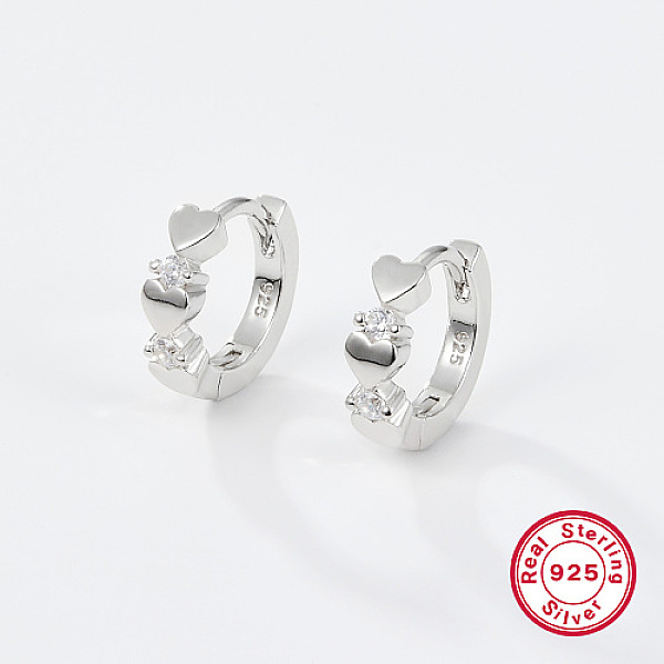 PandaHall Rhodium Plated Platinum 925 Sterling Silver Micro Pave Clear Cubic Zirconia Hoop Earrings, with 925 Stamp, Heart, 12x11mm Sterling...
PandaHall Rhodium Plated Platinum 925 Sterling Silver Micro Pave Clear Cubic Zirconia Hoop Earrings, with 925 Stamp, Heart, 12x11mm Sterling...