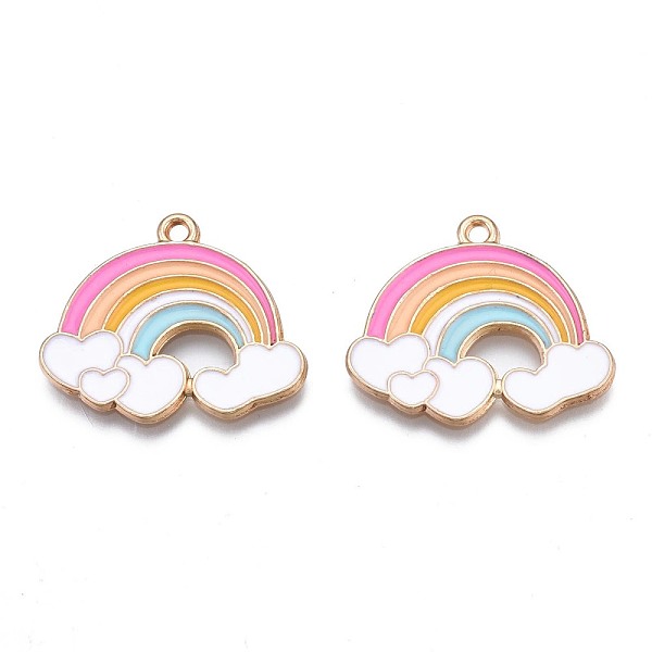 PandaHall Alloy Enamel Pendants, Light Gold, Cadmium Free & Lead Free, Rainbow & Cloud, Colorful, 21x25x1mm, Hole: 1.6mm Alloy+Enamel...
PandaHall Alloy Enamel Pendants, Light Gold, Cadmium Free & Lead Free, Rainbow & Cloud, Colorful, 21x25x1mm, Hole: 1.6mm Alloy+Enamel...