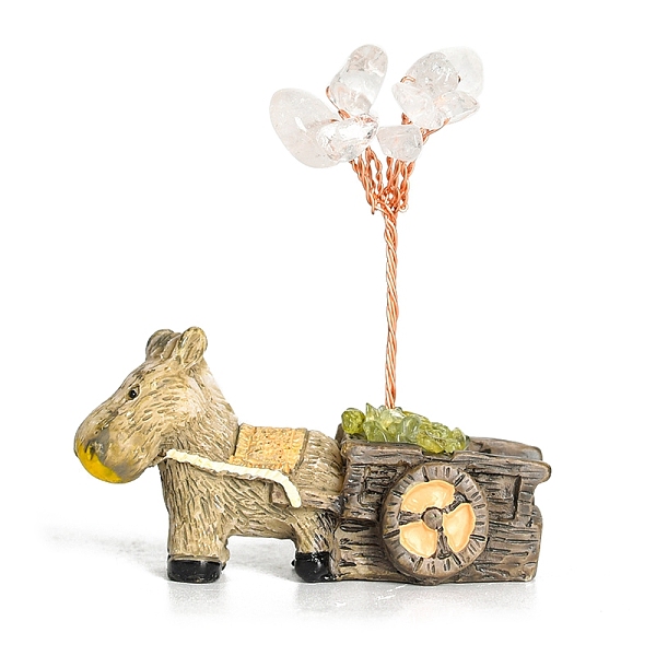 PandaHall Resin Display Decorations, Reiki Energy Stone Feng Shui Ornament, with Natural Quartz Crystal Tree and Copper Wire, Donkey...
PandaHall Resin Display Decorations, Reiki Energy Stone Feng Shui Ornament, with Natural Quartz Crystal Tree and Copper Wire, Donkey...