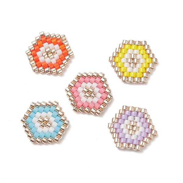 PandaHall Handmade MIYUKI Japanese Seed Beads, Loom Pattern, Hexagon, Mixed Color, 12x13x2mm Glass Hexagon Multicolor
PandaHall Handmade MIYUKI Japanese Seed Beads, Loom Pattern, Hexagon, Mixed Color, 12x13x2mm Glass Hexagon Multicolor