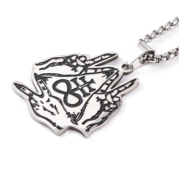 PandaHall Dark Punk Satan Cross 201 Stainless Steel Pendant Necklaces, with Enamel, Box Chains, Black, 23.70 inch(60.2cm) 201 Stainless...
PandaHall Dark Punk Satan Cross 201 Stainless Steel Pendant Necklaces, with Enamel, Box Chains, Black, 23.70 inch(60.2cm) 201 Stainless...