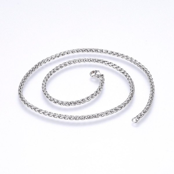 PandaHall 304 Stainless Steel Wheat Chain Necklaces, with Lobster Claw Clasps, Stainless Steel Color, 17.7 inch(45cm), 3mm 304 Stainless...
PandaHall 304 Stainless Steel Wheat Chain Necklaces, with Lobster Claw Clasps, Stainless Steel Color, 17.7 inch(45cm), 3mm 304 Stainless...