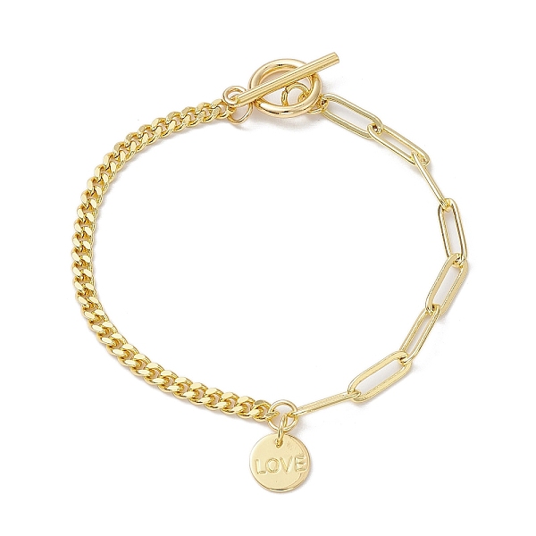 PandaHall Brass Charm Bracelets, Curb Chains & Paperclip Chains Bracelets for Women, Golden, Flat Round, 7-1/2 inch(19cm) Brass Flat Round
PandaHall Brass Charm Bracelets, Curb Chains & Paperclip Chains Bracelets for Women, Golden, Flat Round, 7-1/2 inch(19cm) Brass Flat Round