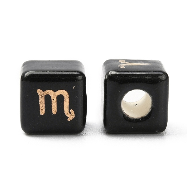 PandaHall European Porcelain Beads, Cube with Printed Constellations, Black, 10~10.5x10~10.5x10~10.5mm, Hole: 4mm Porcelain Constellation...
PandaHall European Porcelain Beads, Cube with Printed Constellations, Black, 10~10.5x10~10.5x10~10.5mm, Hole: 4mm Porcelain Constellation...