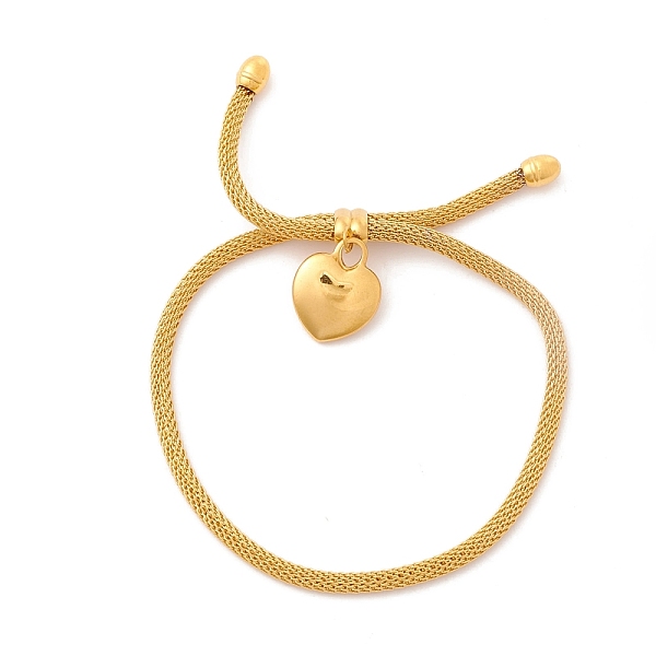 PandaHall Vacuum Plating 304 Stainless Steel Heart Charm Slider Bracelet with Round Mesh Chain for Women, Golden, Inner Diameter: 3/8~3-1/8...
PandaHall Vacuum Plating 304 Stainless Steel Heart Charm Slider Bracelet with Round Mesh Chain for Women, Golden, Inner Diameter: 3/8~3-1/8...