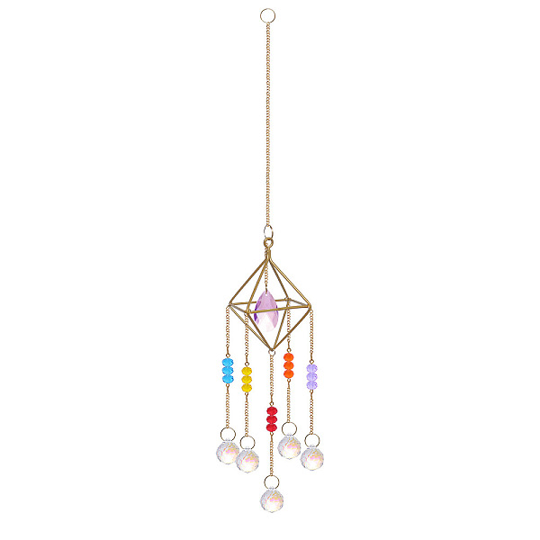 PandaHall Metal Hanging Ornaments, Glass Tassel Suncatchers Home Garden Decoration, Teardrop, 400~500mm Glass Teardrop
PandaHall Metal Hanging Ornaments, Glass Tassel Suncatchers Home Garden Decoration, Teardrop, 400~500mm Glass Teardrop