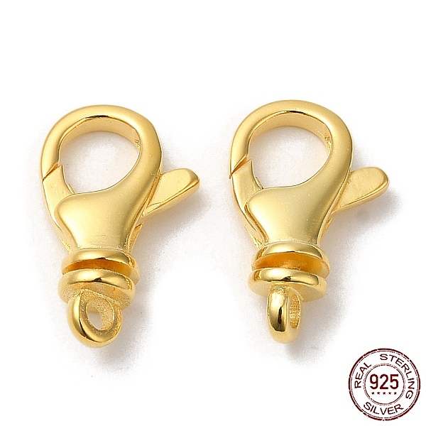 PandaHall 925 Sterling Silver Lobster Claw Clasps, with 925 Stamp, Golden, 16x10x5mm, Hole: 1.8mm Sterling Silver
PandaHall 925 Sterling Silver Lobster Claw Clasps, with 925 Stamp, Golden, 16x10x5mm, Hole: 1.8mm Sterling Silver