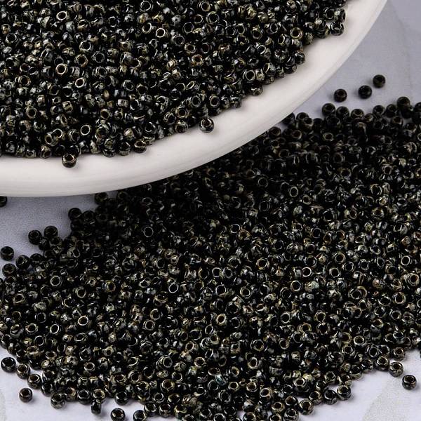 PandaHall MIYUKI Round Rocailles Beads, Japanese Seed Beads, (RR4511) Black Picasso, 15/0, 1.5mm, Hole: 0.7mm, about 5555pcs/10g Glass Black
PandaHall MIYUKI Round Rocailles Beads, Japanese Seed Beads, (RR4511) Black Picasso, 15/0, 1.5mm, Hole: 0.7mm, about 5555pcs/10g Glass Black