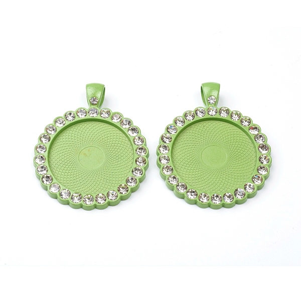 PandaHall Alloy Pendant Cabochon Settings, Plain Edge Bezel Cups, with Crystal Rhinestone, Flat Round, Spring Green, Tray: 25mm, 43x34x3mm...
PandaHall Alloy Pendant Cabochon Settings, Plain Edge Bezel Cups, with Crystal Rhinestone, Flat Round, Spring Green, Tray: 25mm, 43x34x3mm...