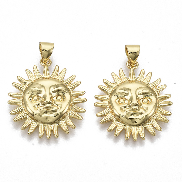 PandaHall Brass Pendants, Nickel Free, Sun, Real 16K Gold Plated, 22.5x20x3.5mm, Hole: 3.5x4mm Brass Sun
PandaHall Brass Pendants, Nickel Free, Sun, Real 16K Gold Plated, 22.5x20x3.5mm, Hole: 3.5x4mm Brass Sun
