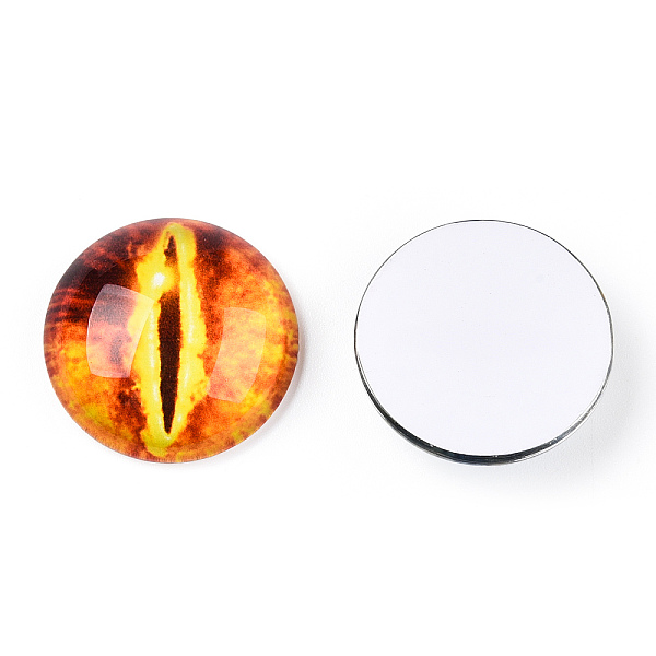 PandaHall Glass Cabochons, Half Round with Evil Eye, Vertical Pupil, Orange, 20x6.5mm Glass Half Round Orange
PandaHall Glass Cabochons, Half Round with Evil Eye, Vertical Pupil, Orange, 20x6.5mm Glass Half Round Orange